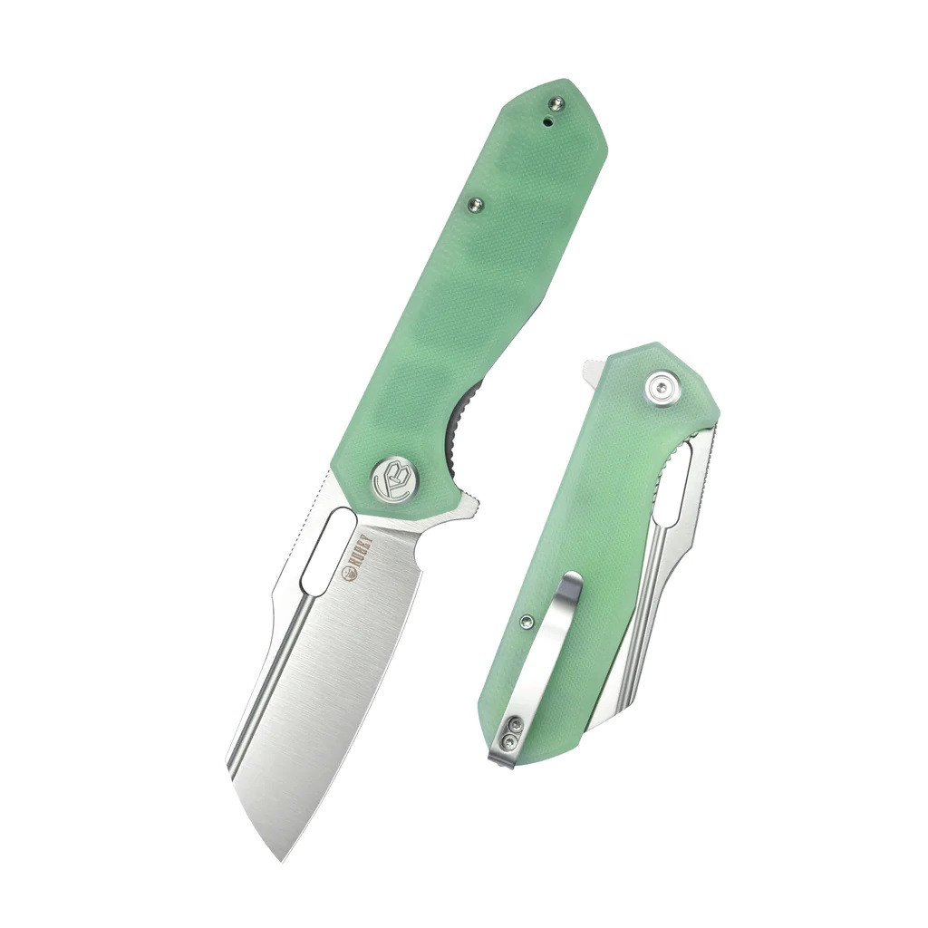 Kubey Atlas Liner Lock Folding Knife Jade G10 Handle 14C28N