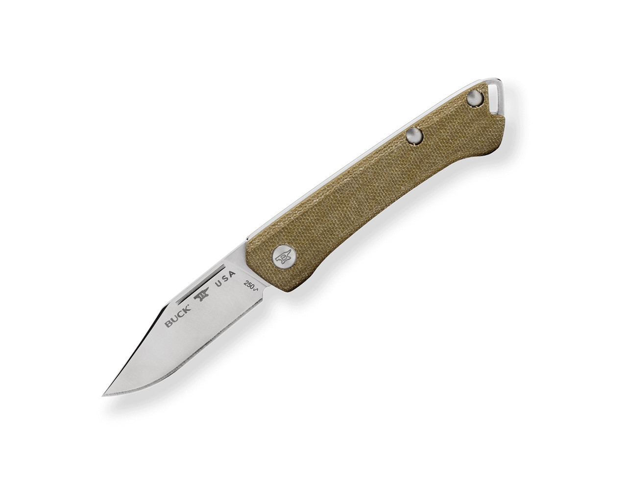 Buck 250 Saunter Folding Knife OD Green Micarta Folding Knife