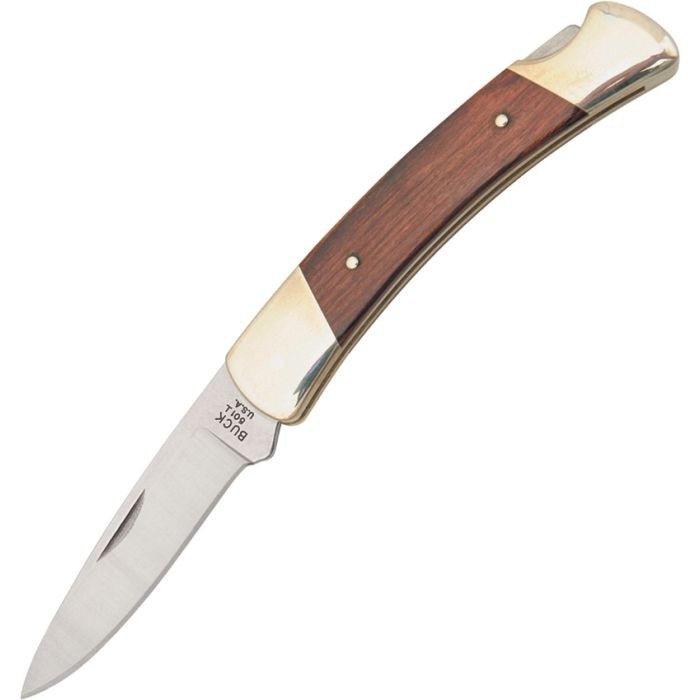 Buck 501 Squire Folding Knife Dymalux Rosewood Handle 420HC Drop