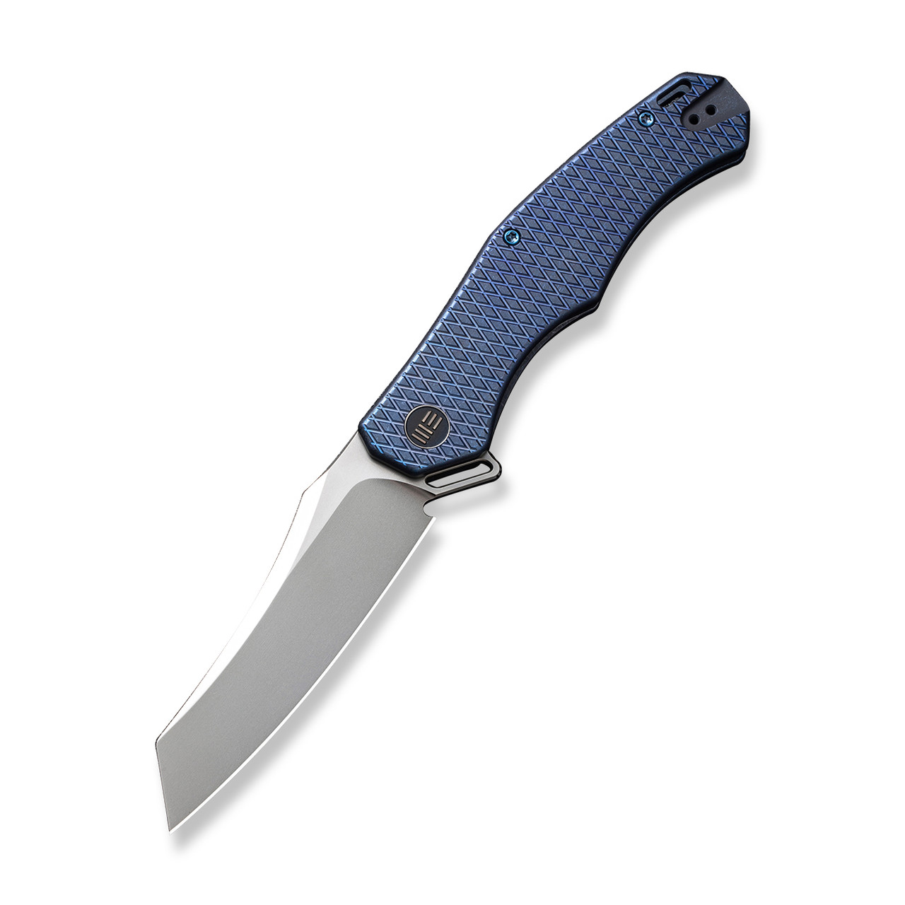 WE Knives RekkeR 20CV Frame Lock Knife Blue Diamond Titanium WE22010G-4