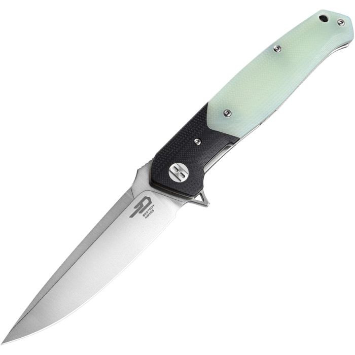 Bestech Swordfish Linerlock Folding Knife Jade/Black G10 Handle