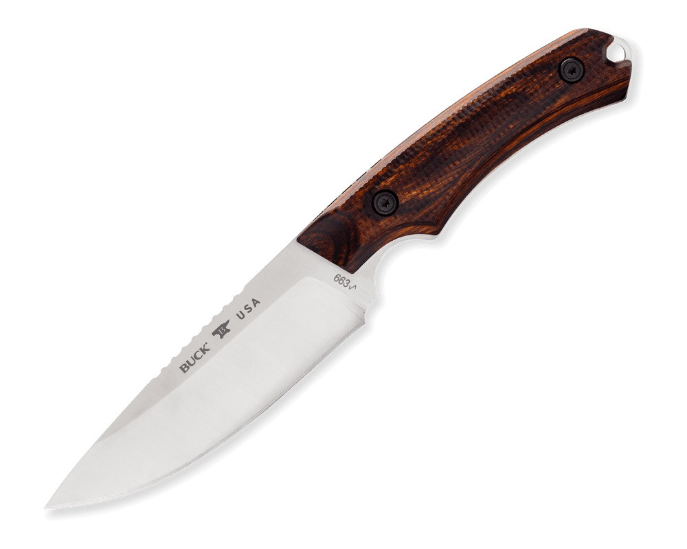 Buck 663 Alpha Guide Fixed Blade Knife Walnut Dymalux Handle S35VN