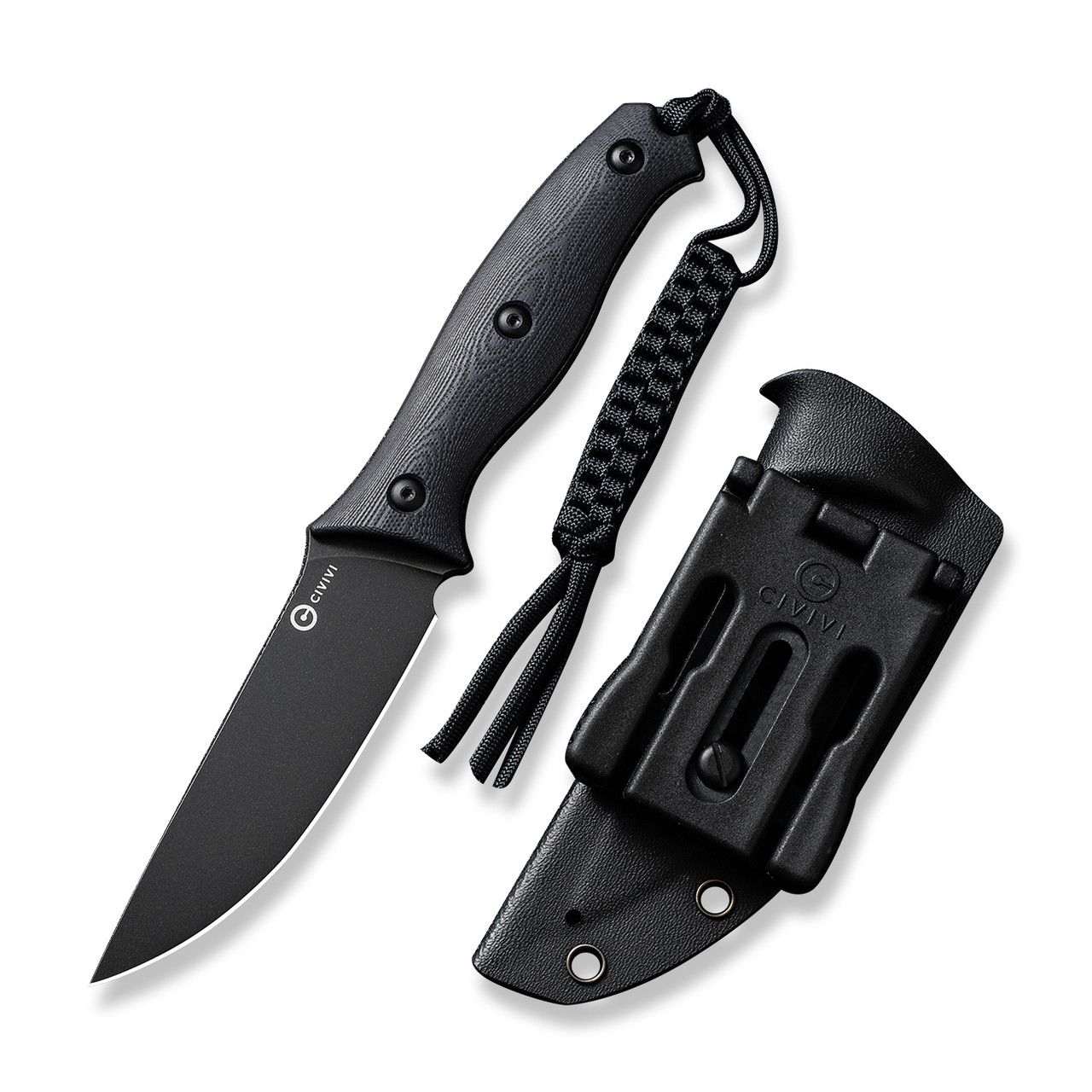 Civivi Stormridge Fixed Blade Knife Black G10 Handle Nitro-V Plain