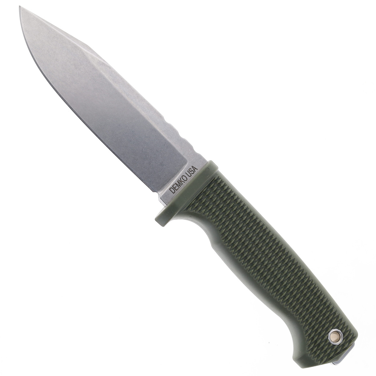 Demko Knives Freereign Fixed Blade Knife Green Handle Green/Black