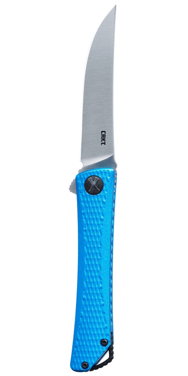 CRKT Kalbi Liner Lock Folding Knife Blue Aluminum Handle 440 Plain