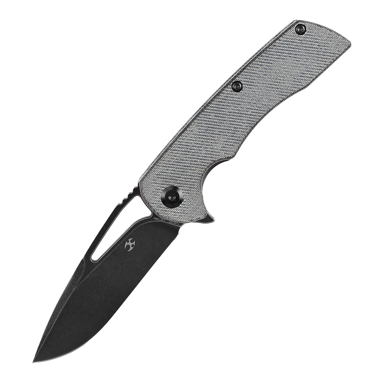 Kansept Kryo Folding Knife Denim Micarta Handle 12C28N Plain Edge