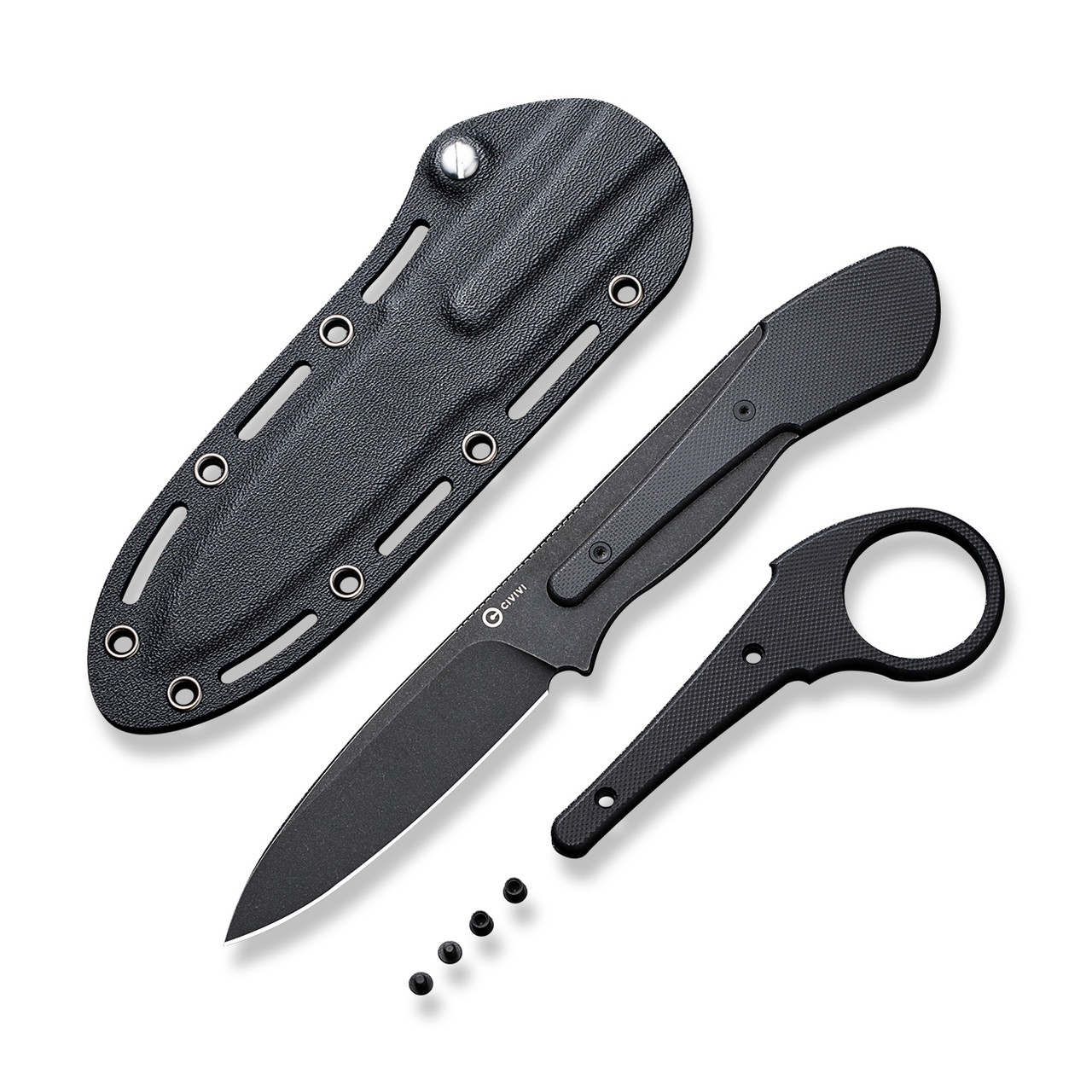 Civivi Varius Fixed Blade Knife Black G10 Handle D2 Drop Point