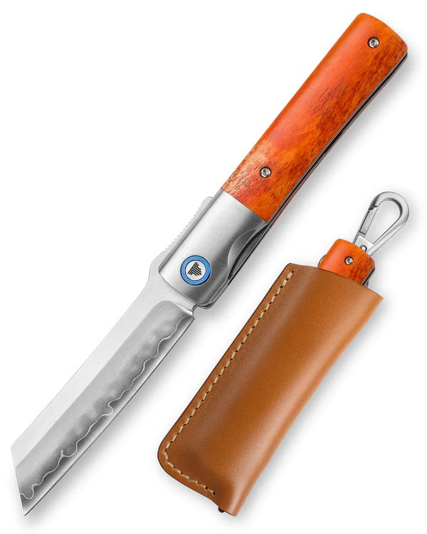 Trivisa Kira-02O Folding Knife Wood Bone/Titanium Handle SKD11