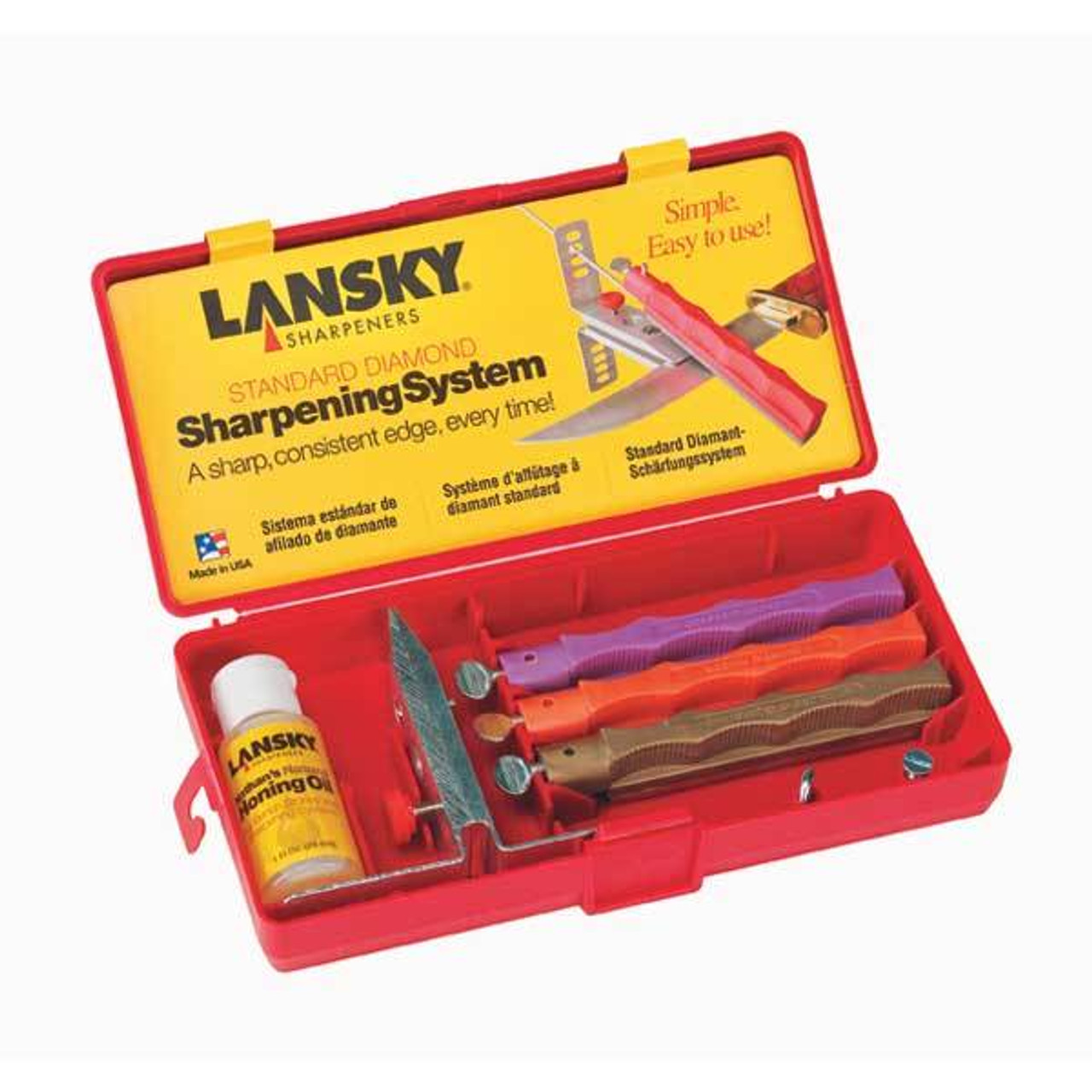 Lansky Knife Controlled Angle Sharpening System 3 STONES COARSE MEDIUM FINE