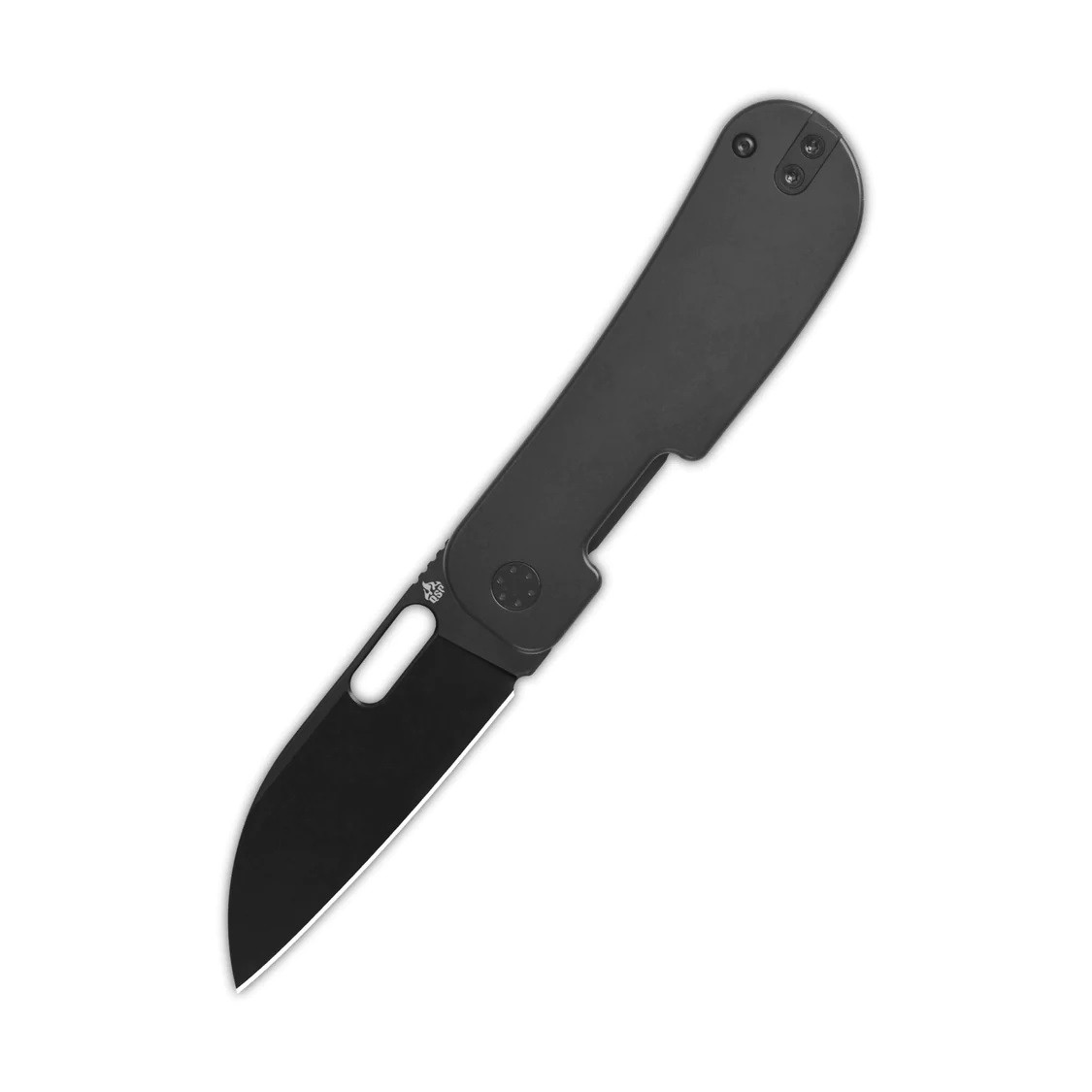QSP Variant PE Liner Lock Folding Knife Black Titanium Handle