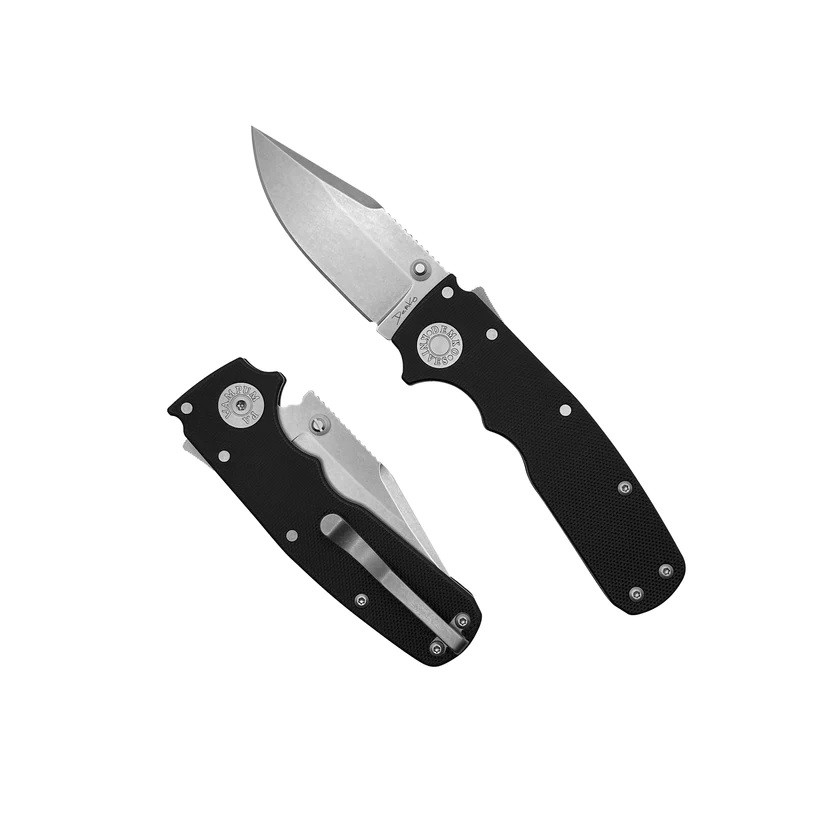 ミミ Demko AD20.5SC Shark Cub Folding Knife Black G10 Handle Clip Point