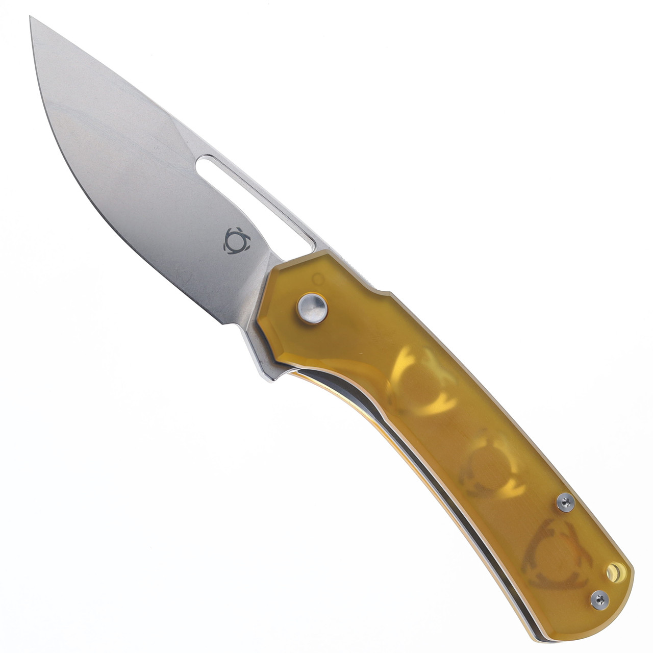 【k.】 SixLeaf Folding Knife Yellow PEI Handle 20CV Plain Edge SL-25-PEI