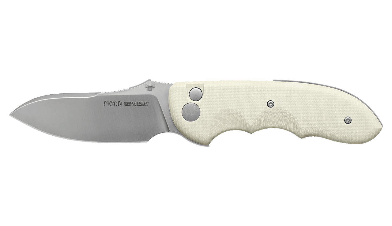 Viper Moon GI Folding Knife Off White G10 Handle Magnacut Plain