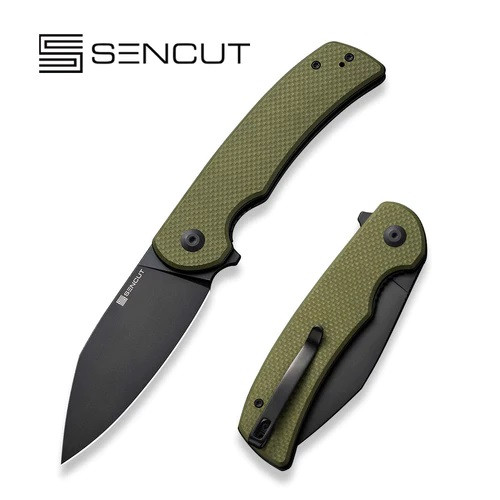 Sencut Omniform Folding Knife OD Green G10 Handle 9Cr18MoV Drop