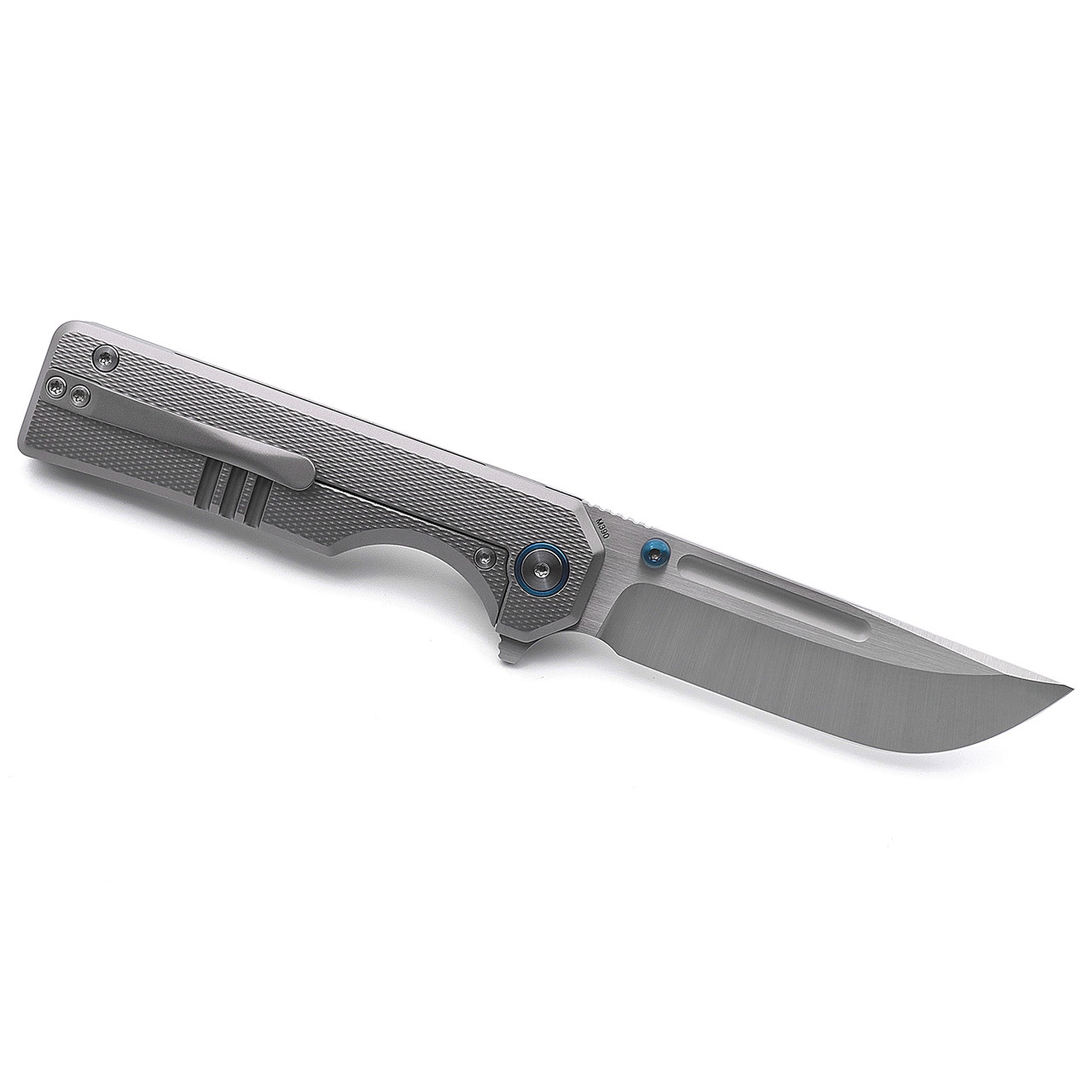 Glear Ameight Glear II Folding Knife Gray Titanium Handle M390 Drop Point ...