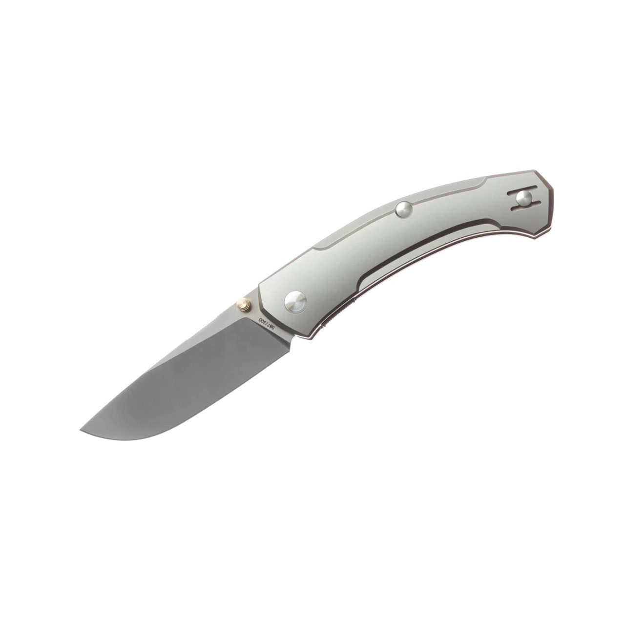 Giant Mouse Iona V2 Folding Knife Titanium Handle S90V Plain Edge 