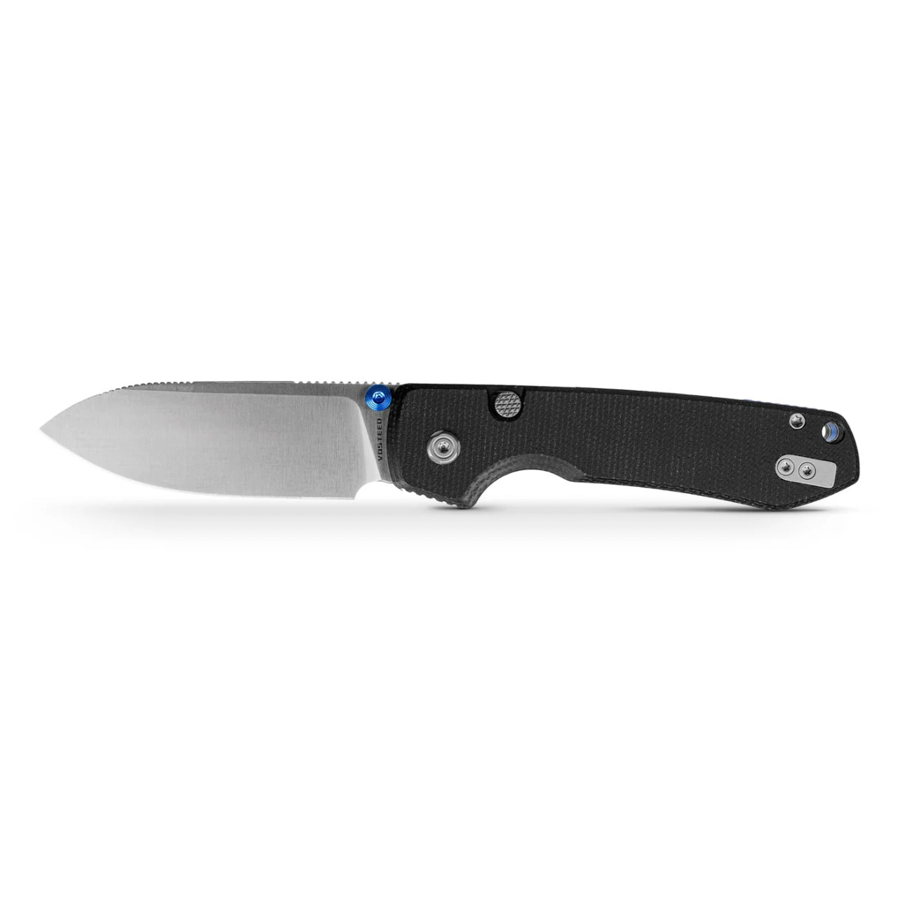 Vosteed Raccoon Top Liner Lock Folding Knife Black Micarta Handle