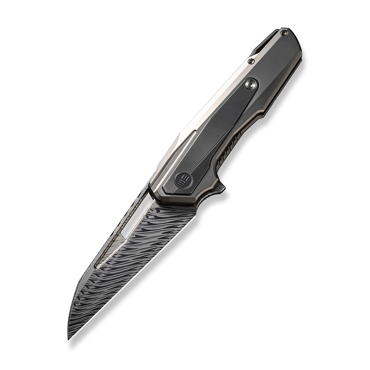WE Falcaria Folding Knife Polished Bead Blast/Gray Titanium Handle