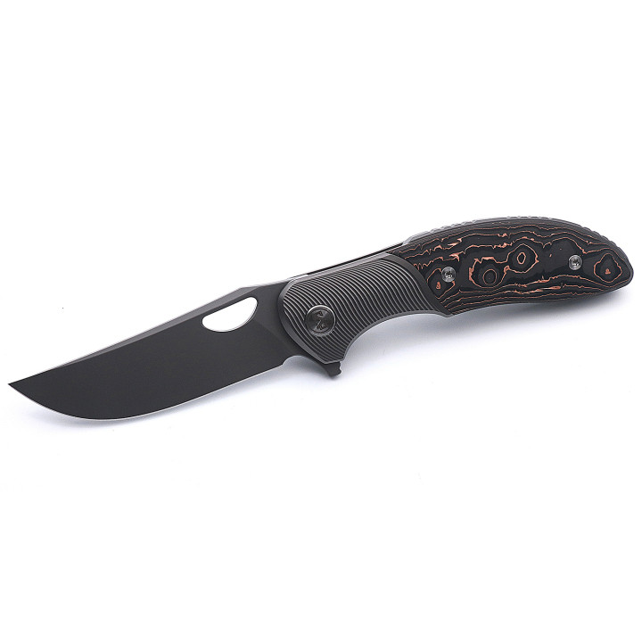 Miguron Dromos Folding Knife Broze/Carbon Fiber Handle M390 Plain
