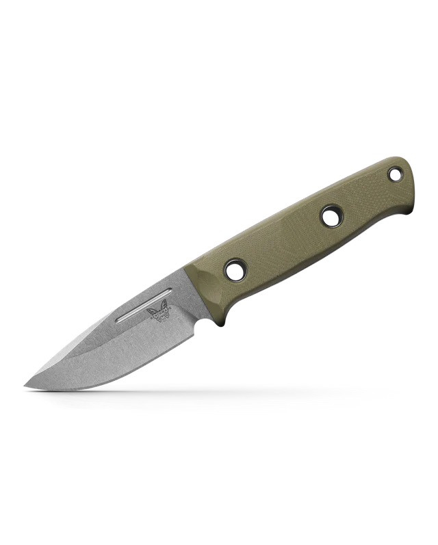 Benchmade Mini Bushcrafter Fixed Blade Knife OD Green G10 Handle