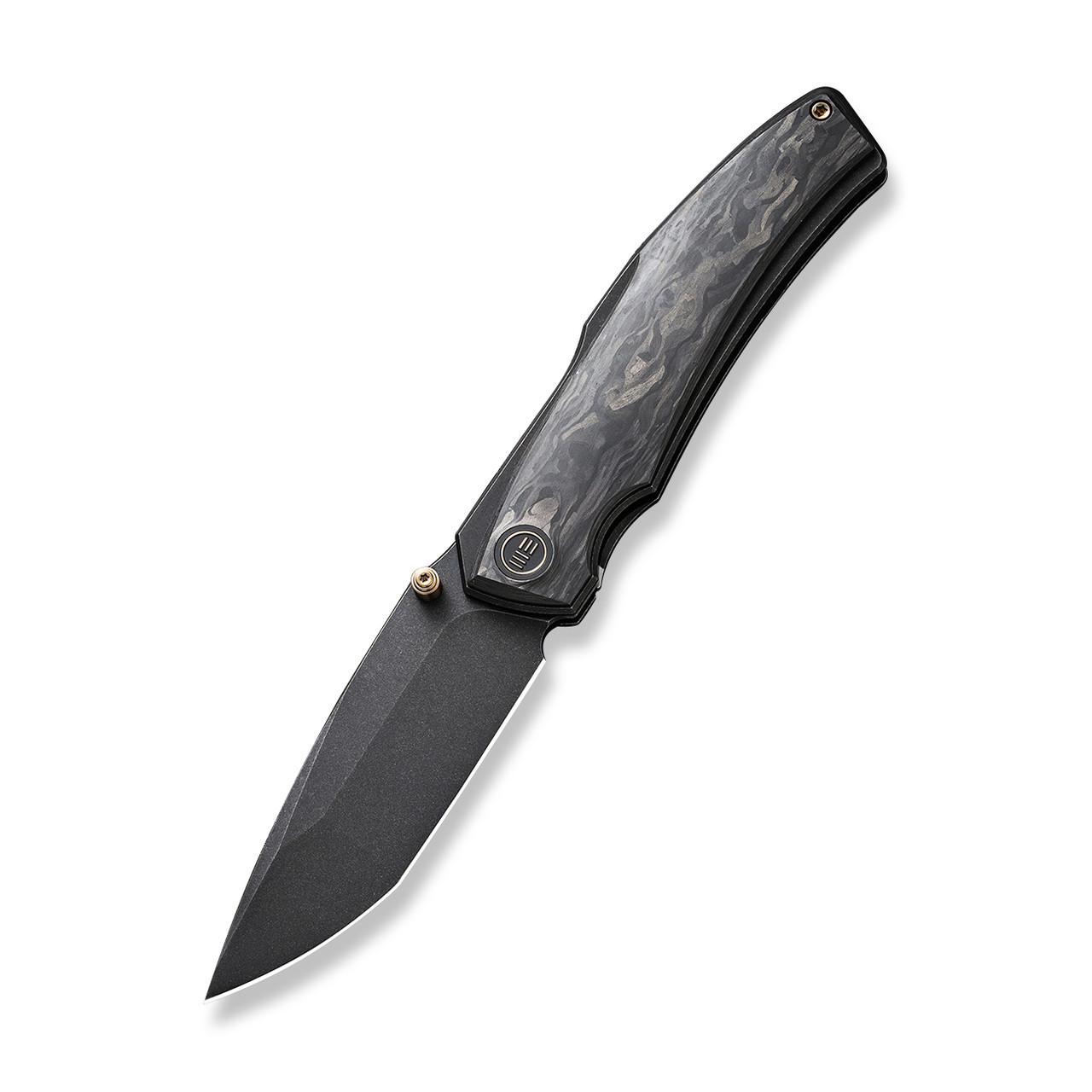無料発送 Folding Swordfin WE Knife Handle Fiber Carbon Shredded Black パーツ
