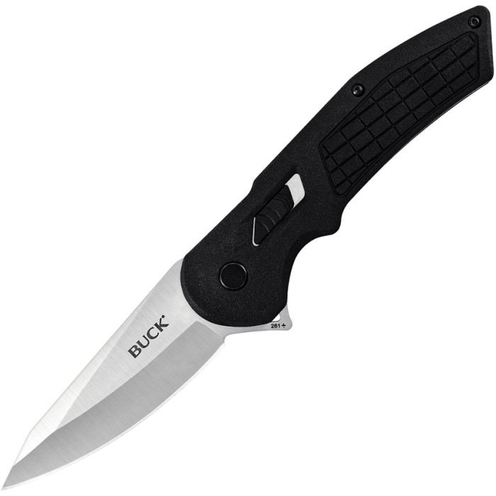 Buck 261 Hexam Folding Knife Black Injection-Molded Plastic Handle