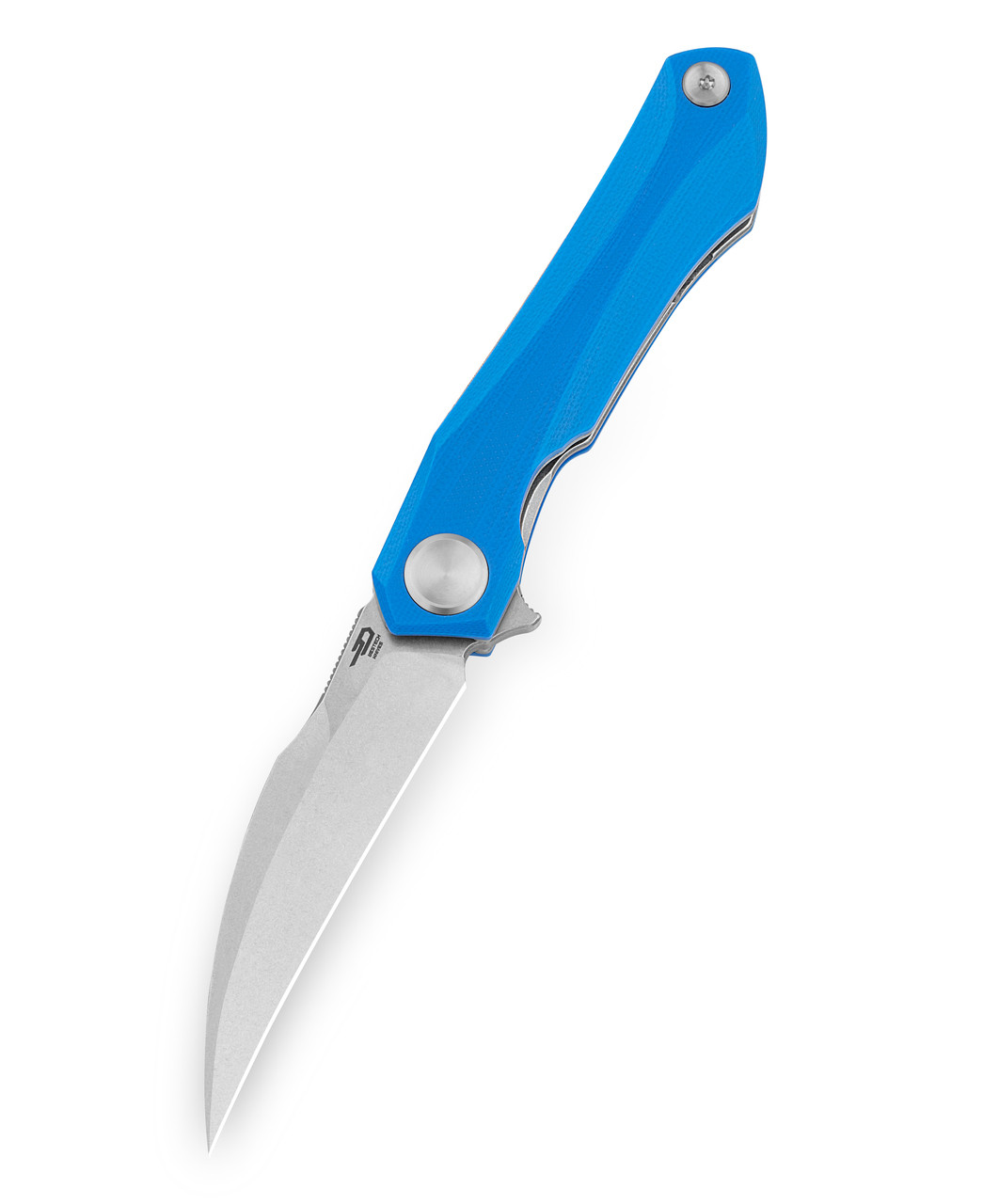 Bestech Ivy Folding Knife Blue G10 Handle 14C28N Plain Edge