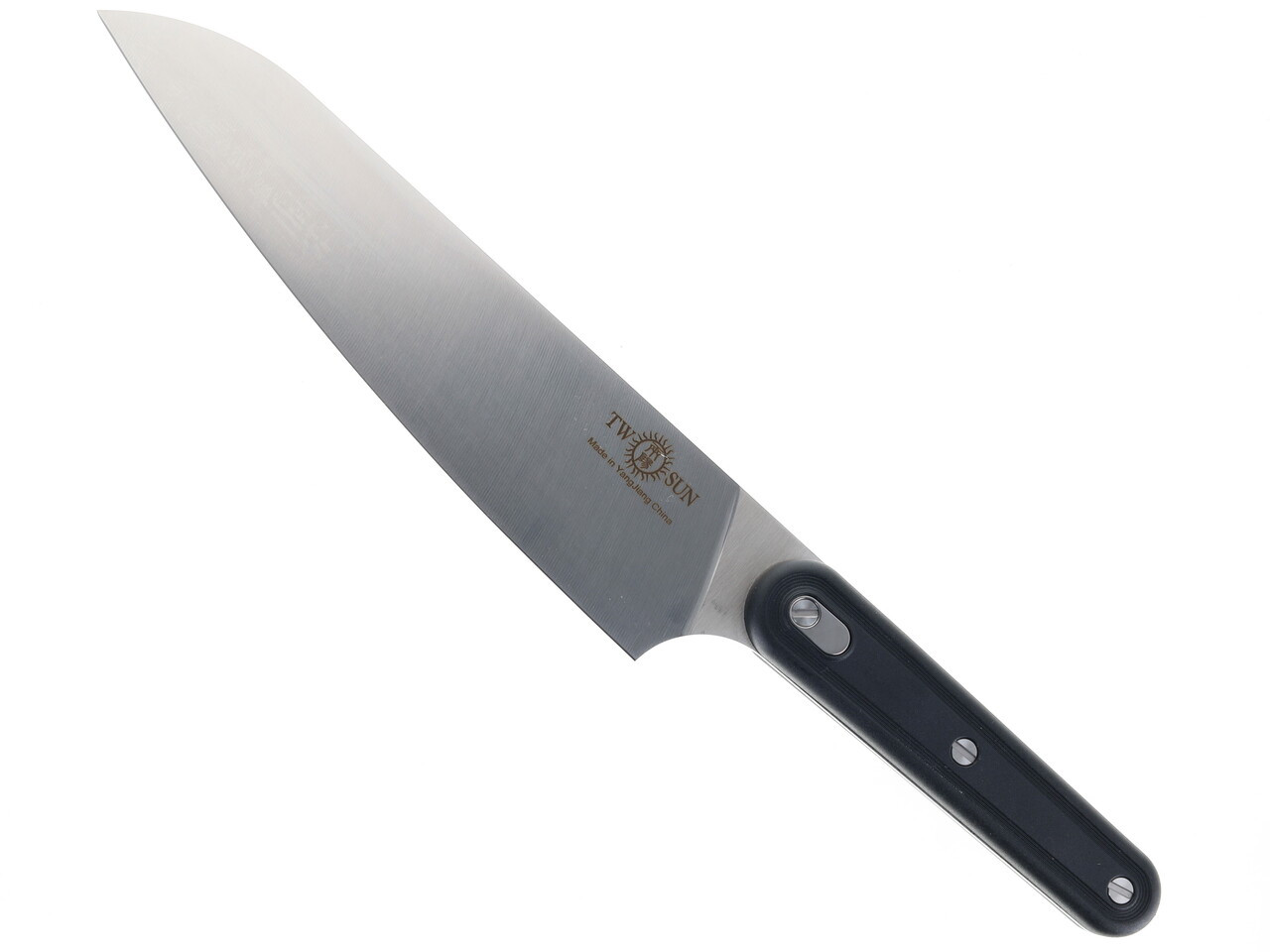 Two Sun Chef Fixed Blade Knife Black Nylon Fiberglass Handle