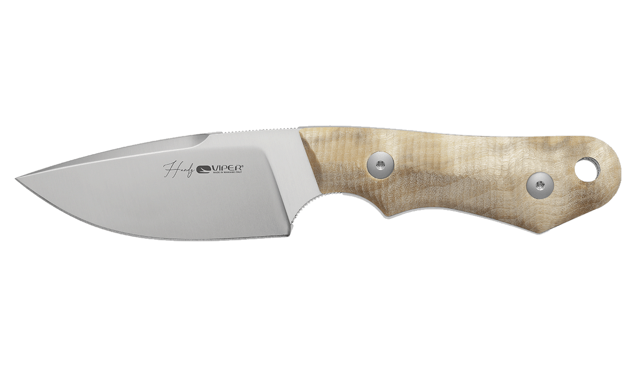 (๑^ ^๑)様 Viper Handy PI Fixed Blade Knife Flammed Poplar Wood Handle