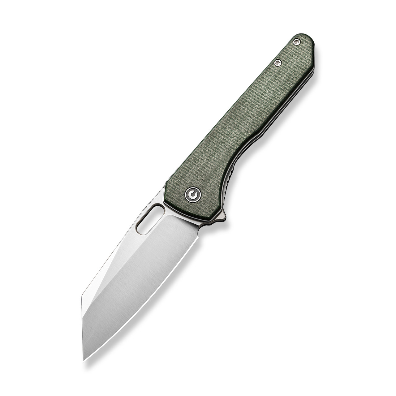 Civivi Nugz Folding Knife Green Canvas Micarta Handle 14C28N