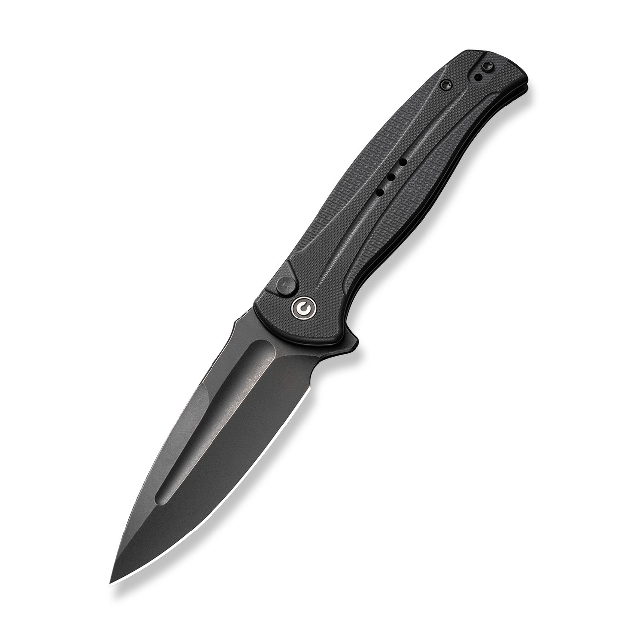 Civivi Incindie Button Lock Folding Knife 14C28N Black G10