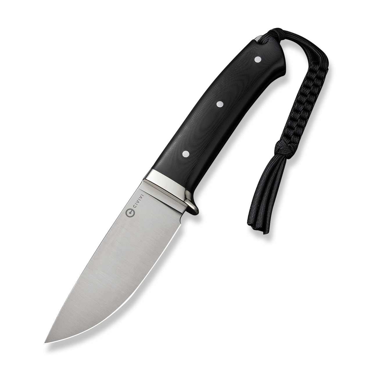 Civivi Cloud Peak Fixed Blade Knife Black G10/Nickel-Silver Guard