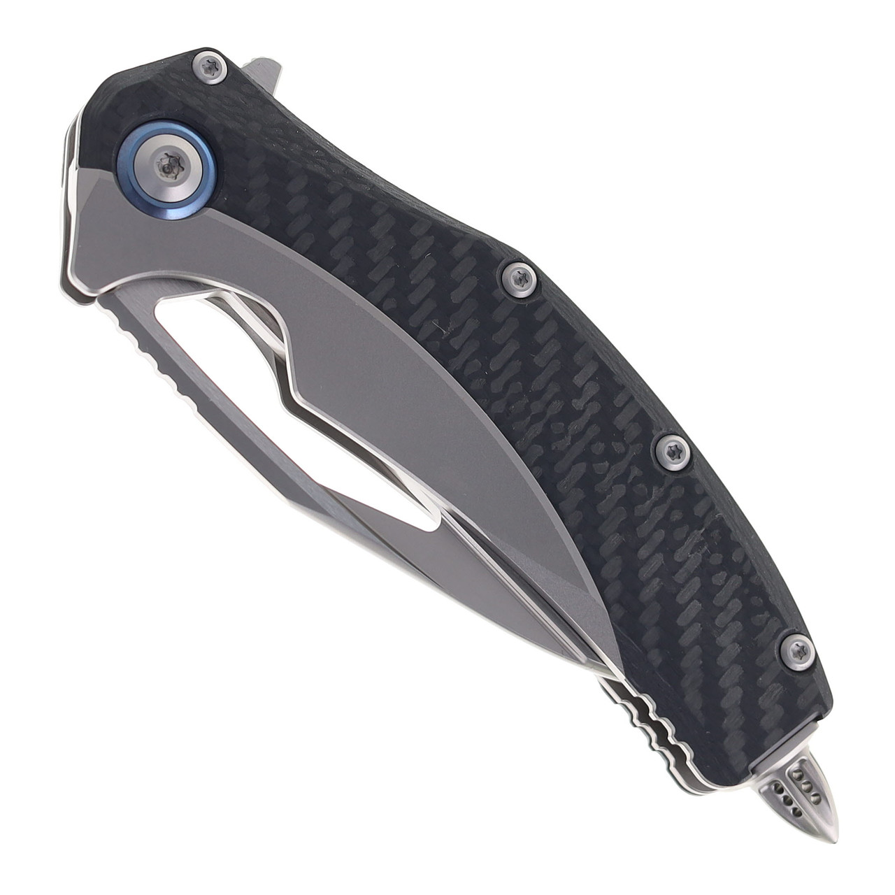 Microtech Matrix Folding Knife Bead Blast Titanium & Carbon Fiber Bead ...