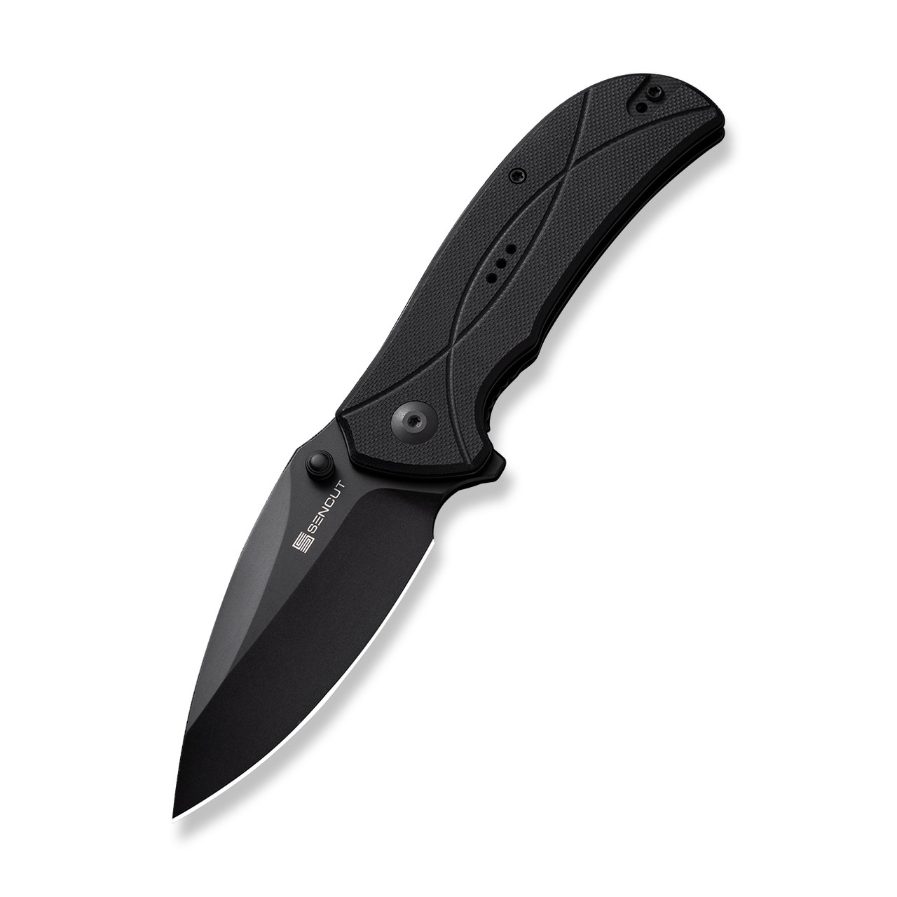 Sencut Hyrax Folding Knife Black G10 Handle 9Cr18Mov Leaf Plain