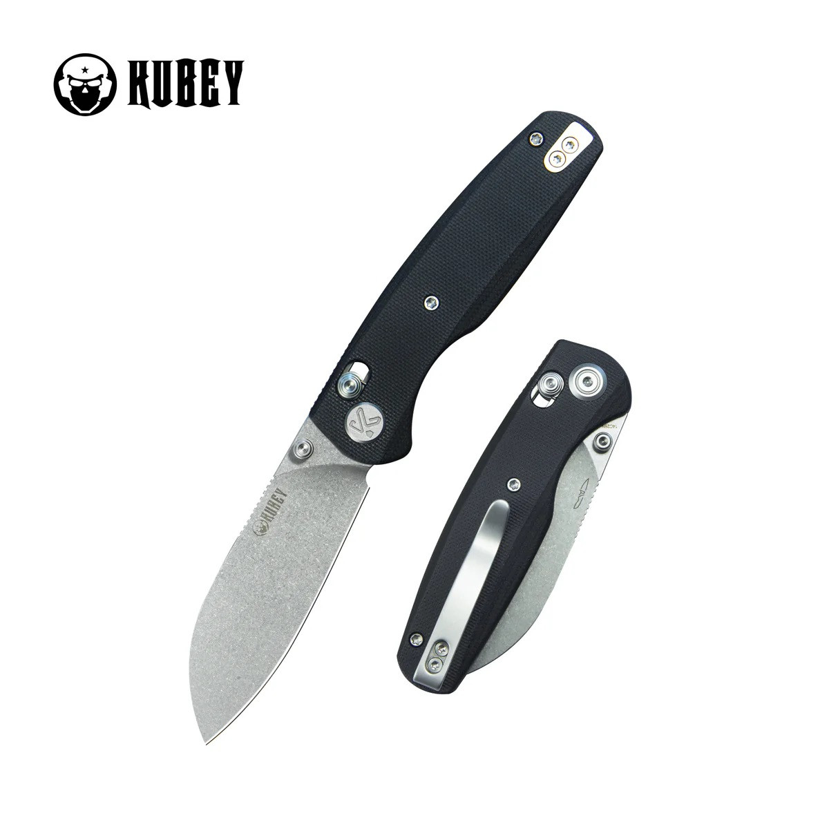 Kubey Breeze Every Carry Crossbar Lock Folding Knife Black G10