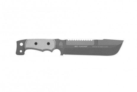 Tops Punisher Fixed Blade Knife Black Micarta Handle 1095 Plain