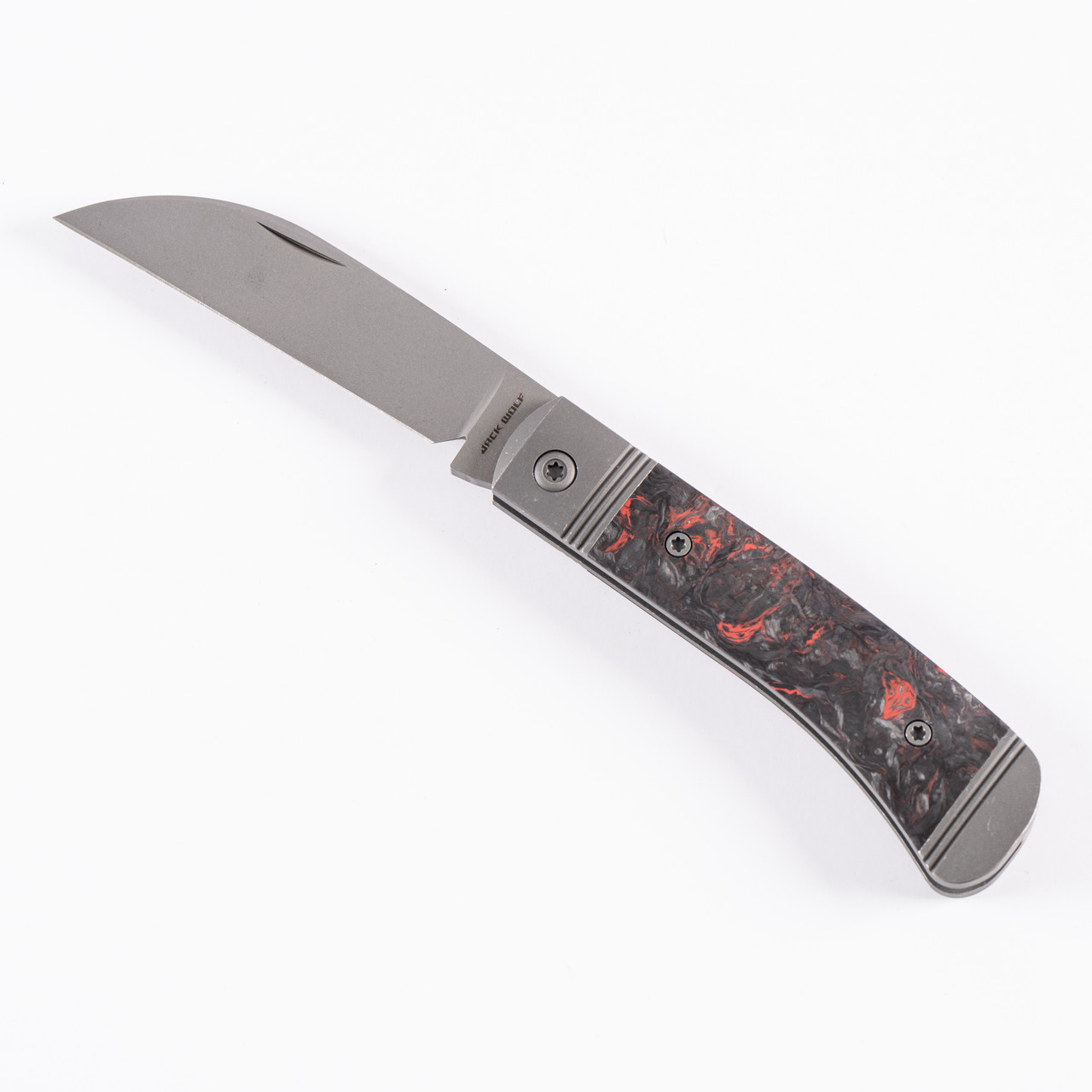 Venom Trapper Folding Knife Fat Carbon S90V Red