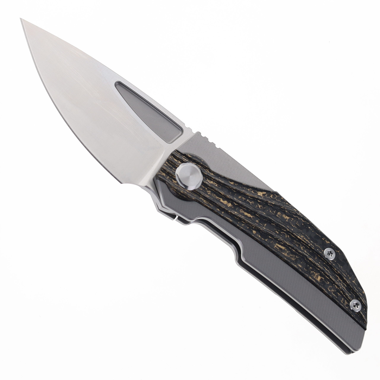 TwoSun Mazwan Mokhtar Folding Knife Titanium and Copper Carbon