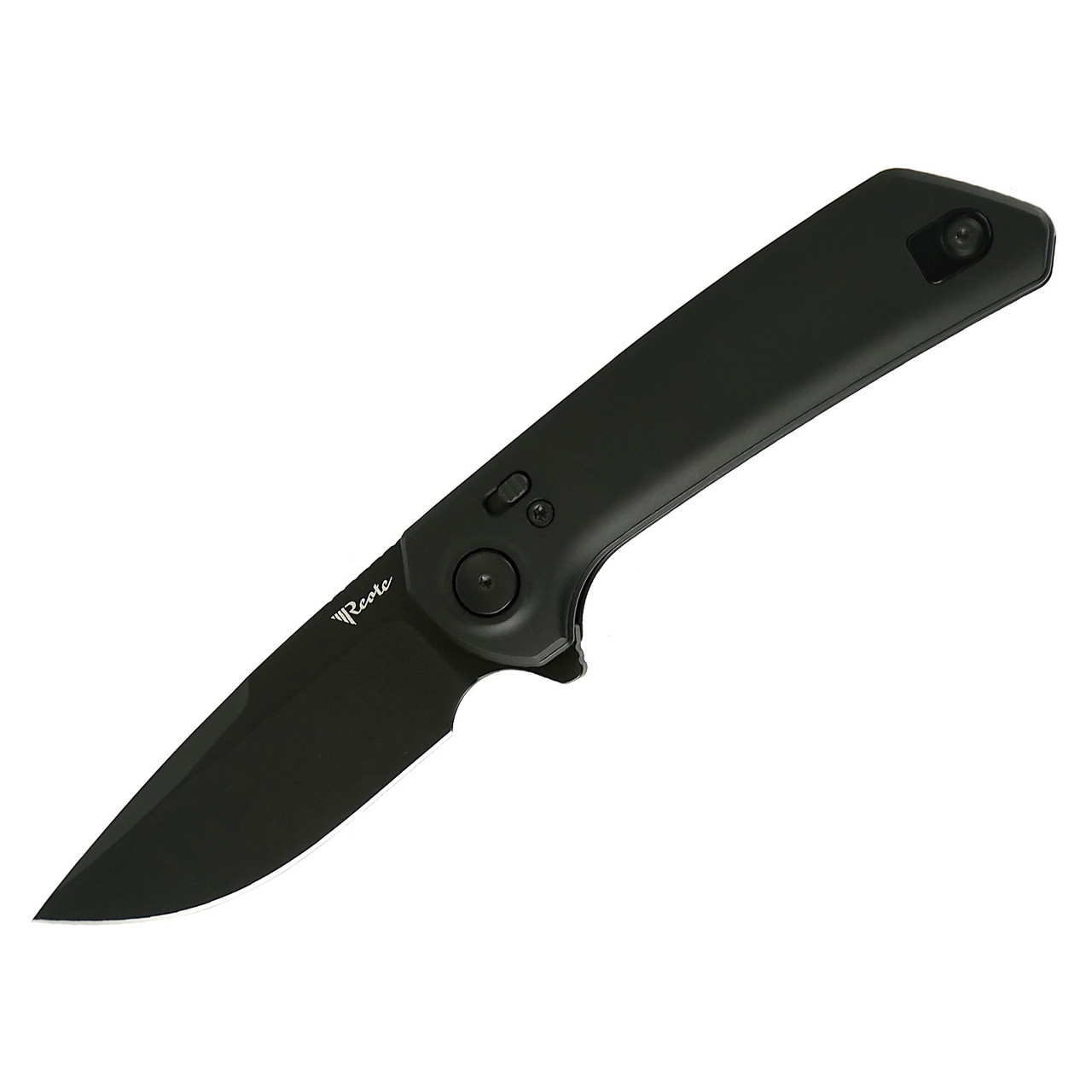 Reate PL-XF Folding Knife Black Aluminum Handle Nitro-V Plain