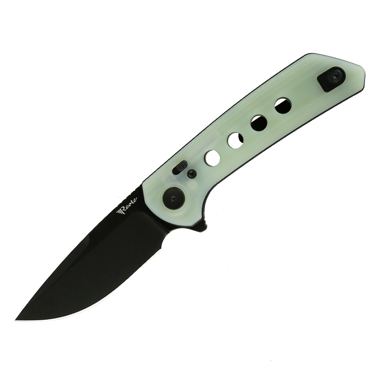 3箱 Reate PL-XF Folding Knife Jade G10 Handle Nitro-V Plain Black Blade