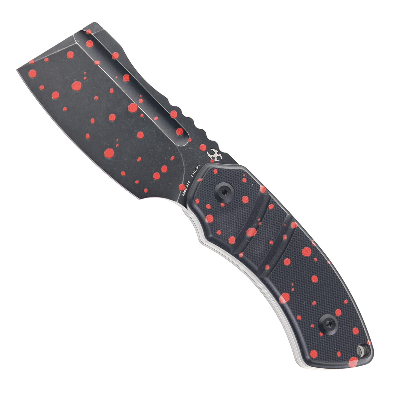 Kansept Korvid S Fixed Blade Knife Black Zombie Blood Print G10