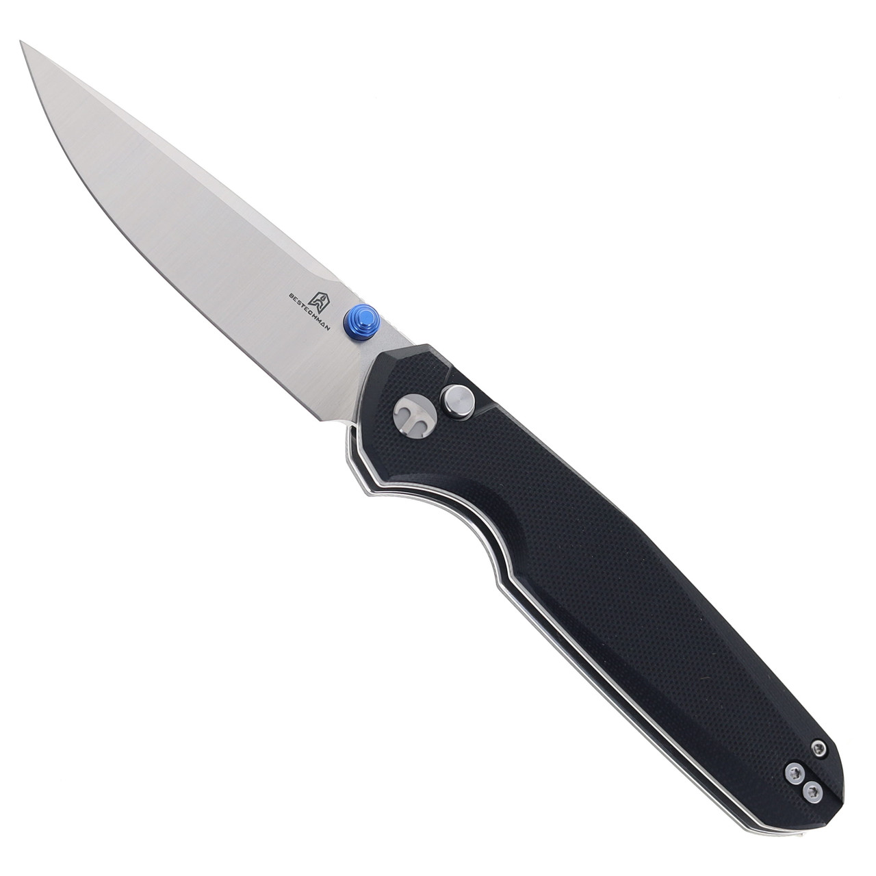 combo button Ultra　24mm 黒 8個 Bestechman Button Lock Velix Folding Knife Black G10 Handle 14C28N