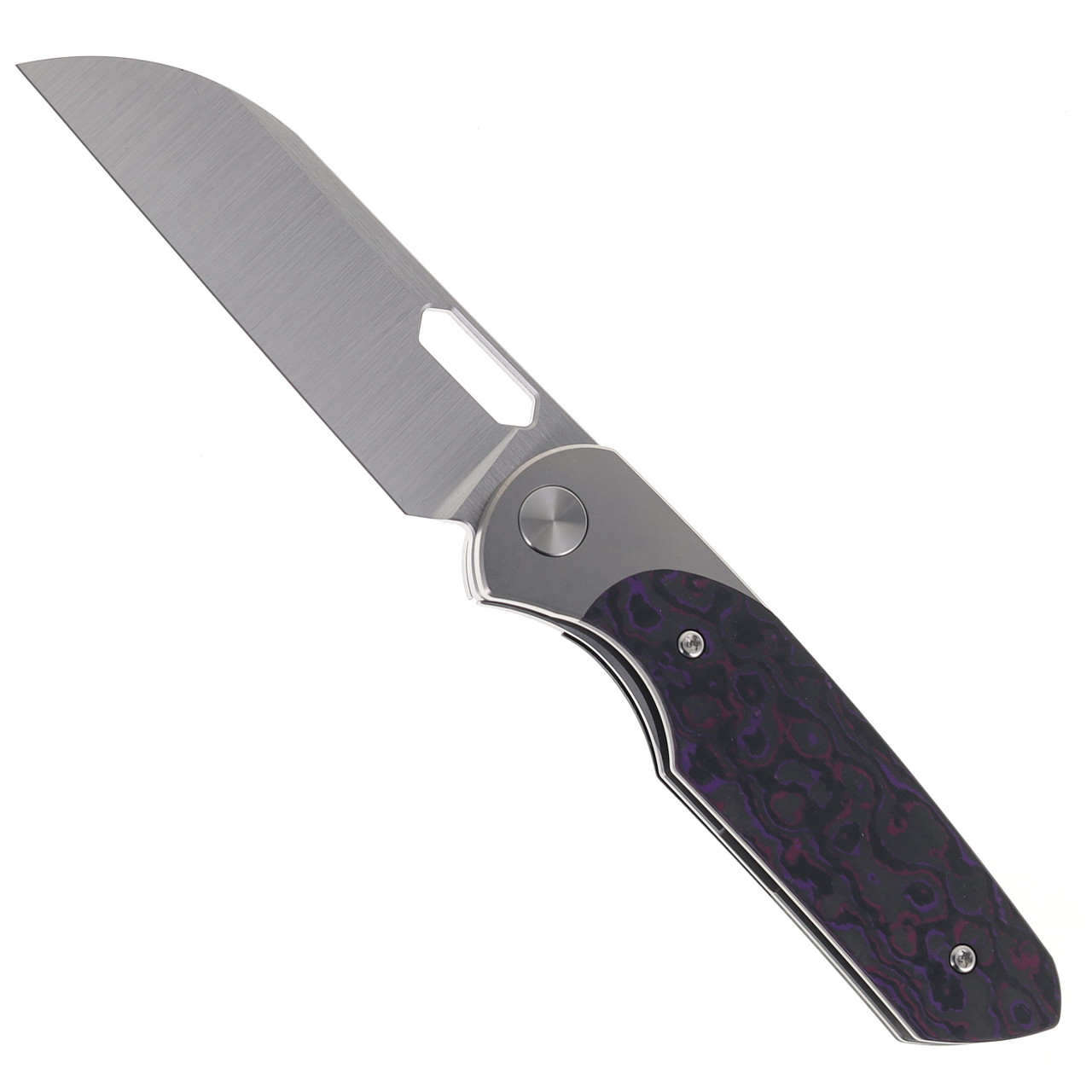 ATK Knives The H.A.L.T. Folding Knife Purple Haze Fat Carbon