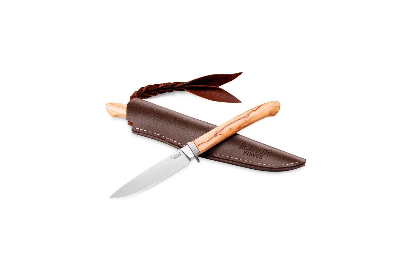 Lion Steel Olive Wood Satin Finish M390 Fixed Blade AG01-UL