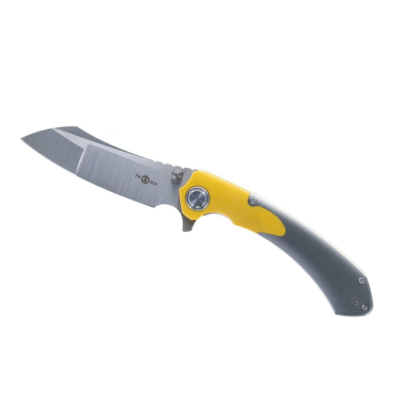 TwoSun TS214 Folding Knife Flipper 14C28N Blade G10 Titanium