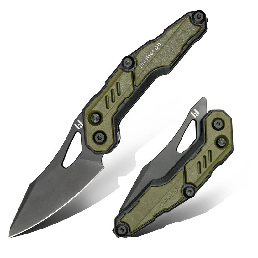 Hightron Knives Specter Folding Knife Green Nylon Fiber Handle