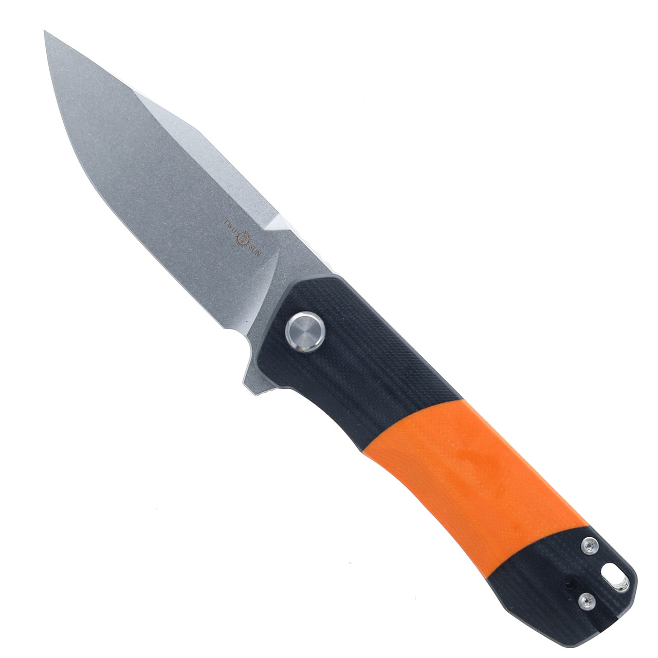 TwoSun Folding Knife 420 Steel/G10 Handle 14C28N Plain Edge TS515