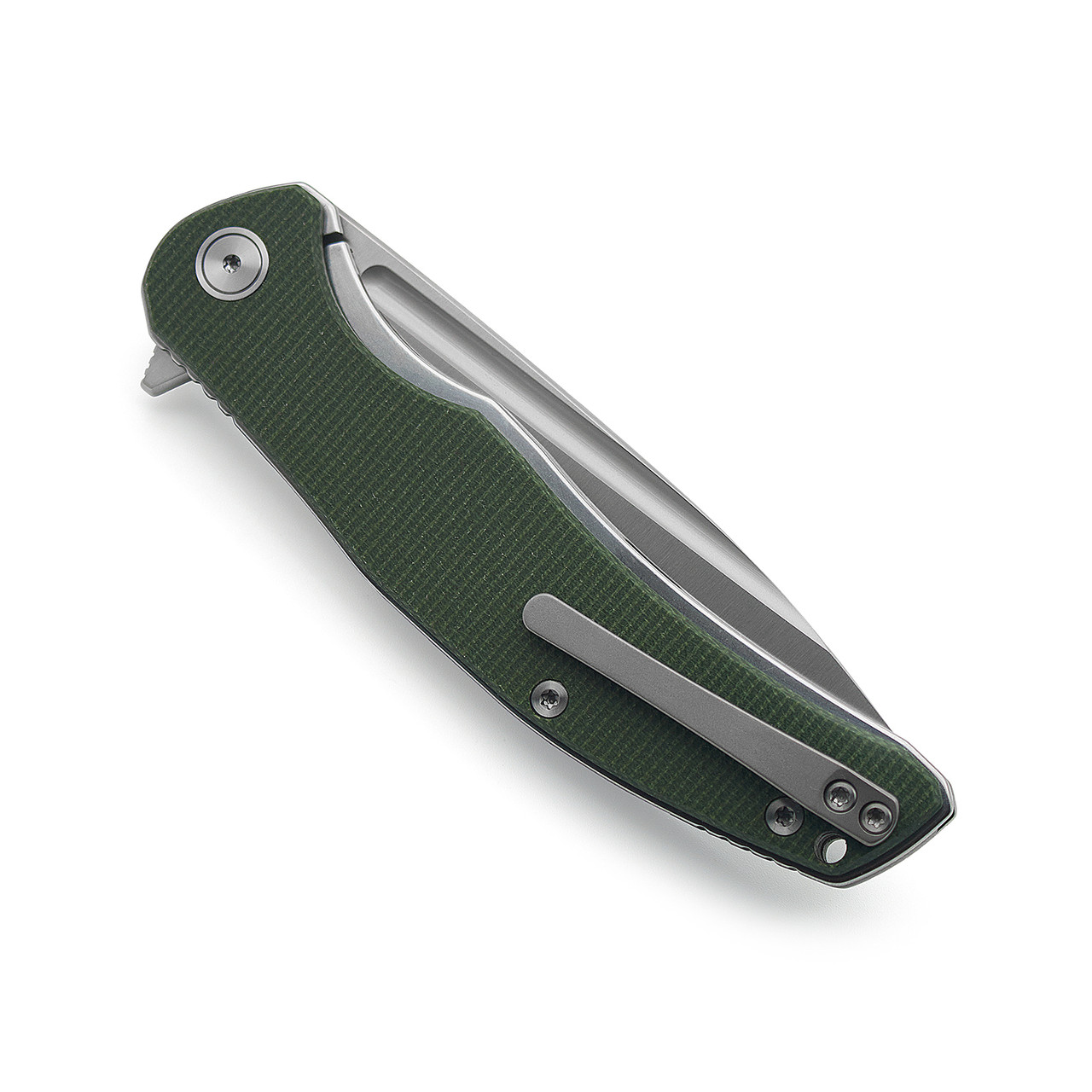 Miguron Velona Folding Knife Green Micarta Handle 14C28N Plain