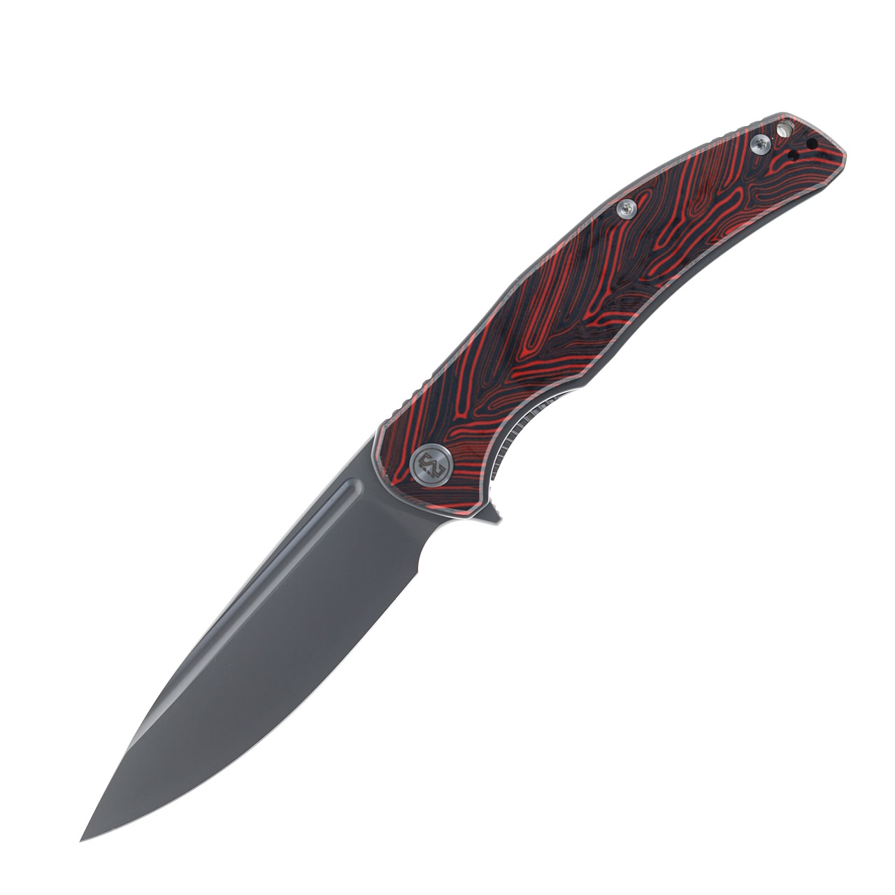 (*^^*)専用 Miguron Velona Folding Knife Red Gmascus Handle 14C28N Plain Dark