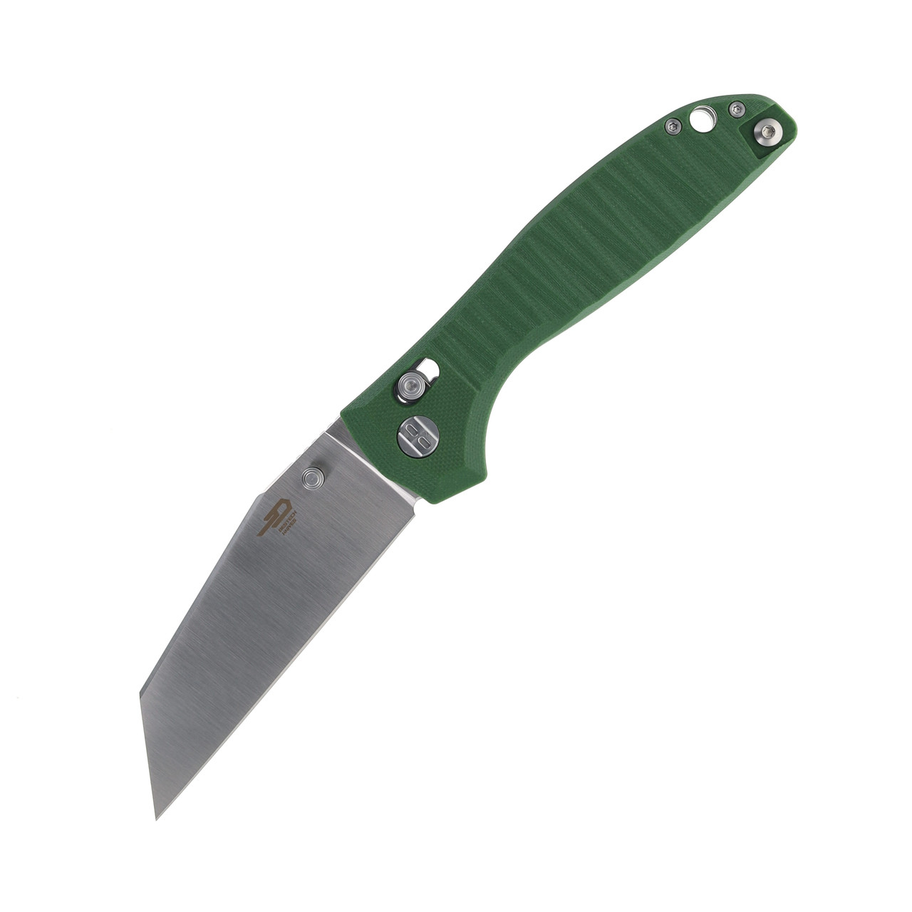 Bestech Liger Folding Knife OD Green G10 Handle D2 Plain Edge